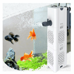 Leise Aquarium Innenfilter 4in1 Aquarienfilter, 500-1800L/H Aquarien Filter mit 2 Filterschwämmen Wasserpumpe Sauerstoff Belüftung Wave Maker für 20L-1500L Aquarium (6W 500L/H) Angebot bei HelloDeals