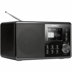 Karcher DAB 3000 - DAB+ Radio (Digitalradio, DAB plus/UKW-RDS, AUX-IN, Wecker mit Dual-Alarm, kleines Küchenradio, schwarz) Modern und minimalistisch Angebot bei HelloDeals