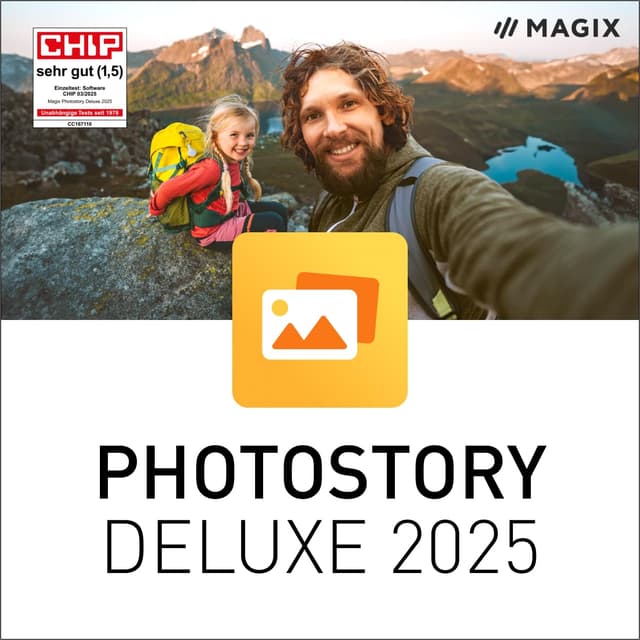 MAGIX Photostory deluxe 2025 - Erinnerungen in Bewegung | Bildbearbeitungsprogramm | Videobearbeitungsprogramm | für Windows 10/11 PC | 1 PC Volllizenz für 2 Geräte