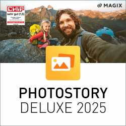 MAGIX Photostory deluxe 2025 - Erinnerungen in Bewegung | Bildbearbeitungsprogramm | Videobearbeitungsprogramm | für Windows 10/11 PC | 1 PC Volllizenz für 2 Geräte Angebot bei HelloDeals