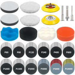 Pomsare 133 Stück Polieraufsatz Akkuschrauber, 75mm Schleifscheiben Nassschleifpapier, Scheinwerfer Politur Polierset Polierschwamm Polierpad, Genieß neu Ergebniss Angebot bei HelloDeals