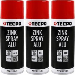 TECPO 3x Zinkspray Metall Alu Hell, 400ml Zink Alu Spray Rostschutzfarbe Korrosionsschutz Rostschutz Beschichtung Grundierung Korrosionsschutzmittel Metallschutzlack 1.2 l (1er Pack) Angebot bei HelloDeals
