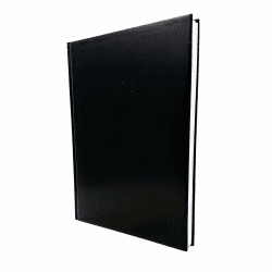 Buchkalender XL 2026 Wochenplaner Wochenkalender Chefplaner 1 Woche auf 2 Seiten 26,7 x 19,5 cm, Farbe:Schwarz