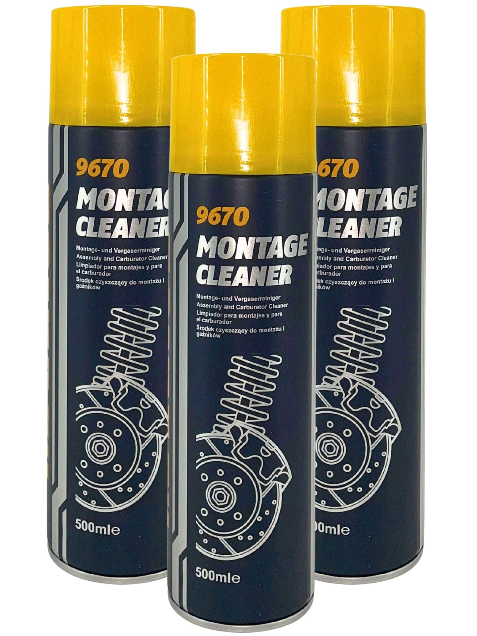 MANNOL 500 ml Montage Bremsenreiniger Aerosolspray Profi Entfetter (3) Angebot bei HelloDeals