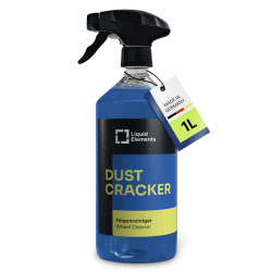 Liquid Elements – Felgenreiniger Dust Cracker 1 Liter – Auto Reiniger für alle Felgentypen wie Alufelgen & Stahlfelgen – säurefreier Reiniger mit Wirkindikator – entfernt hartnäckige Verschmutzungen