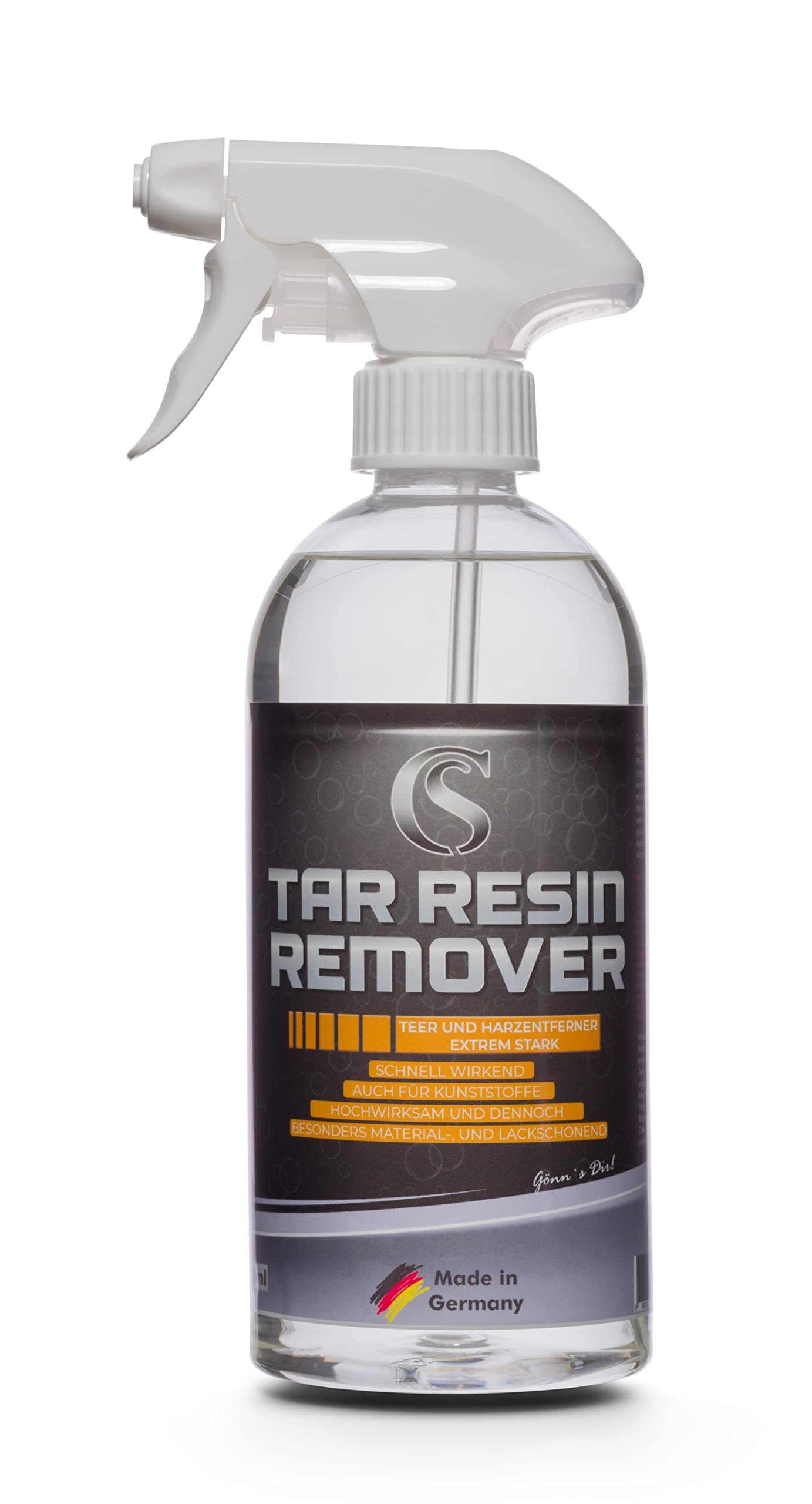 Car Sense Tar & Resin Remover Teer und Harzentferner 0,5 L für Fahrzeuge I Autopflege zur Reinigung von Oberflächen wie Holz, Metall, Kunststoff, Edelstahl und lackierten Flächen 1x500ml