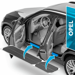 uProtect Auto Einstiegsleisten Schutz für Opel Mokka B I 2021-2025 - Schutzfolie Autotür Zubehör Zierleisten Lackschutzfolie Carbon Schwarz Carbon Optik für Mokka B I 2021 - 2025 Angebot bei HelloDeals