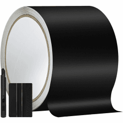 GRTHTATI 10cm x 900cm Matt Schwarz Auto Folie Selbstklebende Autofolie Chrom Löschen Wrapping Folie für Auto & Motorrad (Matt Schwarz, 10cm x 900cm) Angebot bei HelloDeals