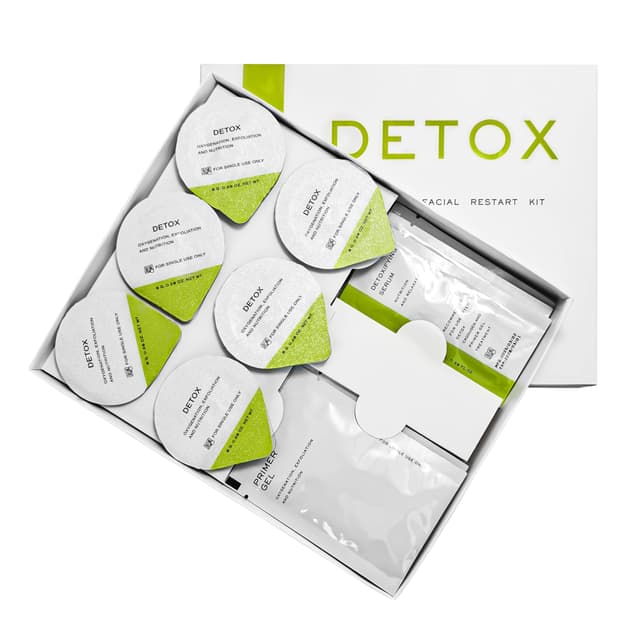 Elitzia Entgiftung Gesichts-Neustart-Kit für Sauerstoffblasen-Gesichtsmaschinen für junge, frische Haut, Absorption von 6 Teilen Basiskremes Gel 6 Erbsen 6 Teilen Serum ETD24BD2 (Entgiftung) Detox