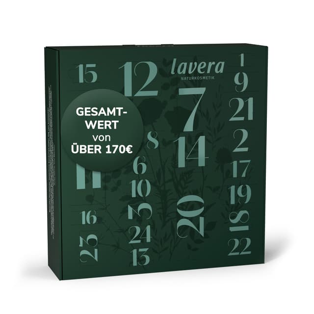 lavera Adventskalender 2025 – Beauty Adventskalender Frauen mit Naturkosmetik – 24 Überraschungen Hautpflege, Gesichtspflege & Make-up im Wert von 170 € – Beauty Kalender