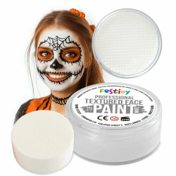 Festicy Profi Theaterschminke Weiß, 20g, inkl. Schwamm | Halloween Schminke 2025 & Karneval | EN 71-3 & Reach Zertifiziert | Kinderschminke für mind 30 Gesichter I Vampir, Geist, Clown, Face paint Angebot bei HelloDeals