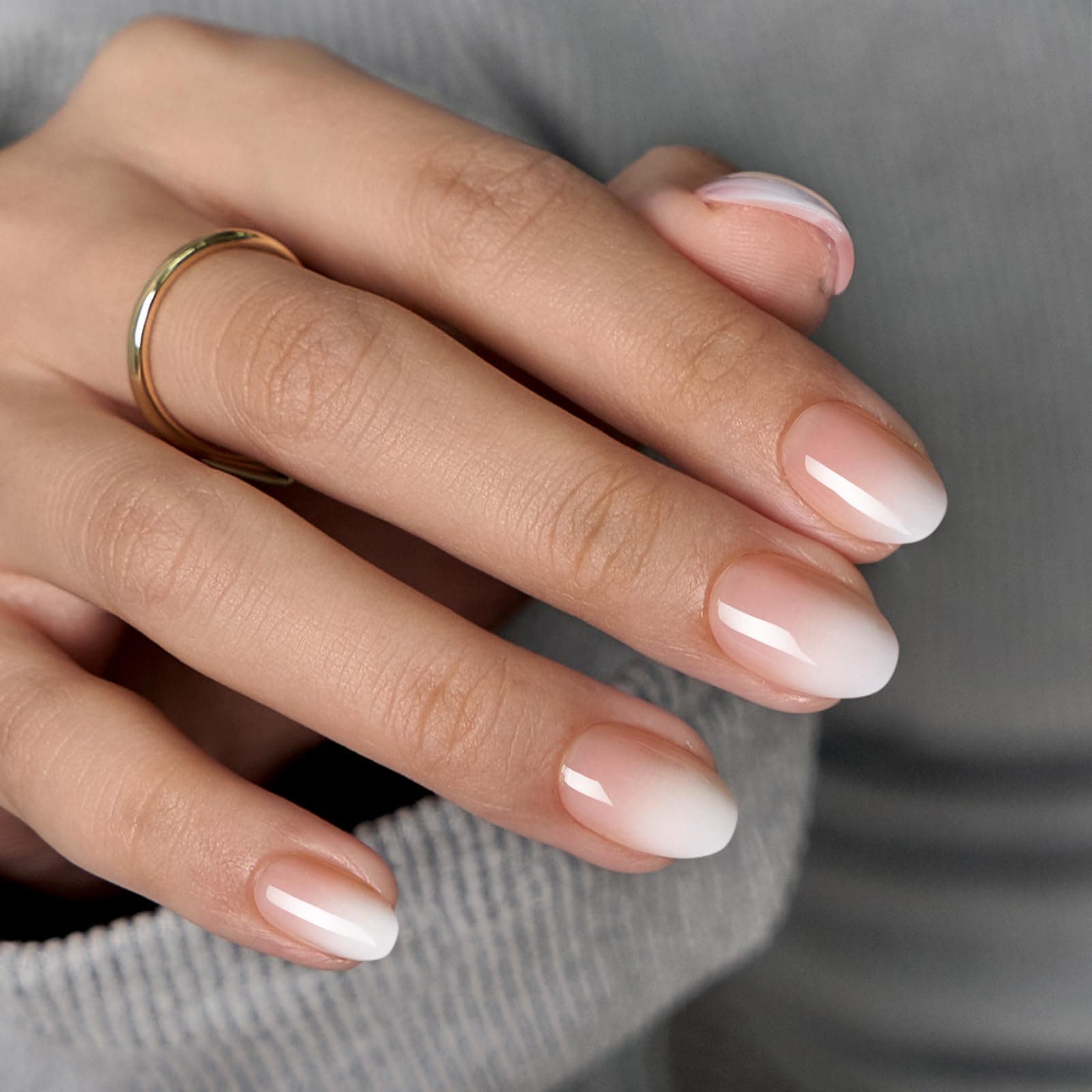 BTArtbox Press on Nails kurz - Ombre Nails, Almond Nail Tips Shape Pink White Gradient Soft Gel Soak Off Fake Nail Extensions DIY 16 Sizes 0.03 ml (30er Pack) Gradient Short Almond Angebot bei HelloDeals