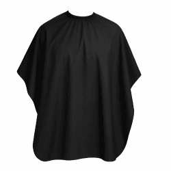 ECENCE Friseurumhang mit professionellem Hakenverschluss - Haarschneideumhang Schwarz 120x100cm, wasserabweisend, Barber Cape für Friseursalon Angebot bei HelloDeals