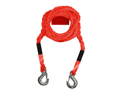 APA 26061 Abschleppseil Pkw, bis 3500 kg, mehrschäftig gedreht, mit Sicherheitsfahne, 4 m, Red Abschleppseil bis 2.800kg