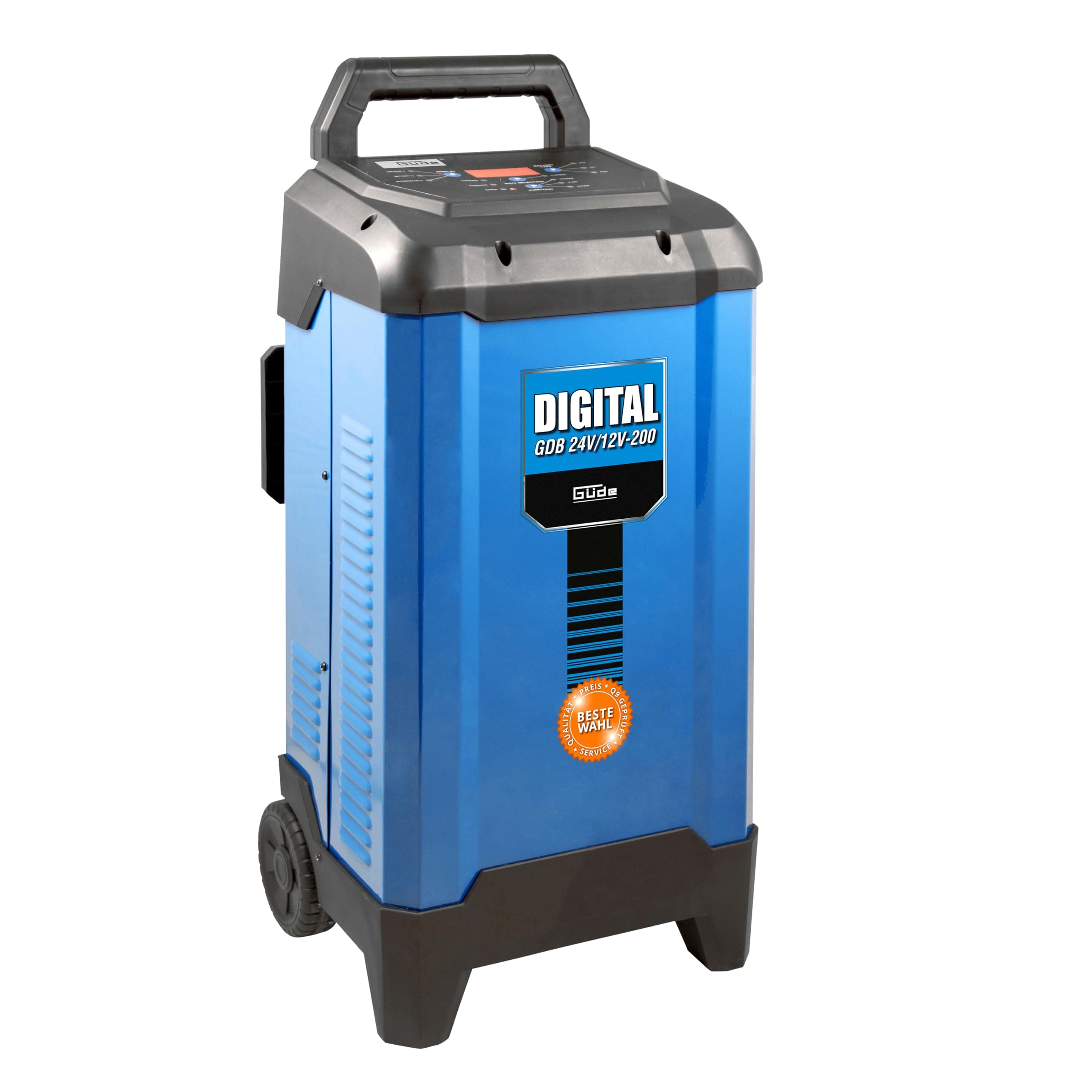 Güde Batterielader Digital GDB 24V/12V-200 (230 V, 6000 W Netzleistung, 12/24 V Ausgangsspannung, für 20-450 Ah Batterien, LED, Diagnose, Rettungs, Lade & Wartungsfunktion, Verpolungs & Thermoschutz) Angebot bei HelloDeals