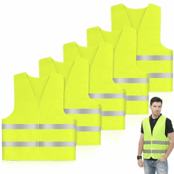 BORDEAG 10 Stück Warnwesten Auto, Warnweste Kinder, Sicherheitsweste Kinder, Warnwesten Kinder, Reflektorweste Kinder, Reflektierende Sicherheitsweste, Für Sport, Laufen, Fahrrad, Straßenverkehr Angebot bei HelloDeals