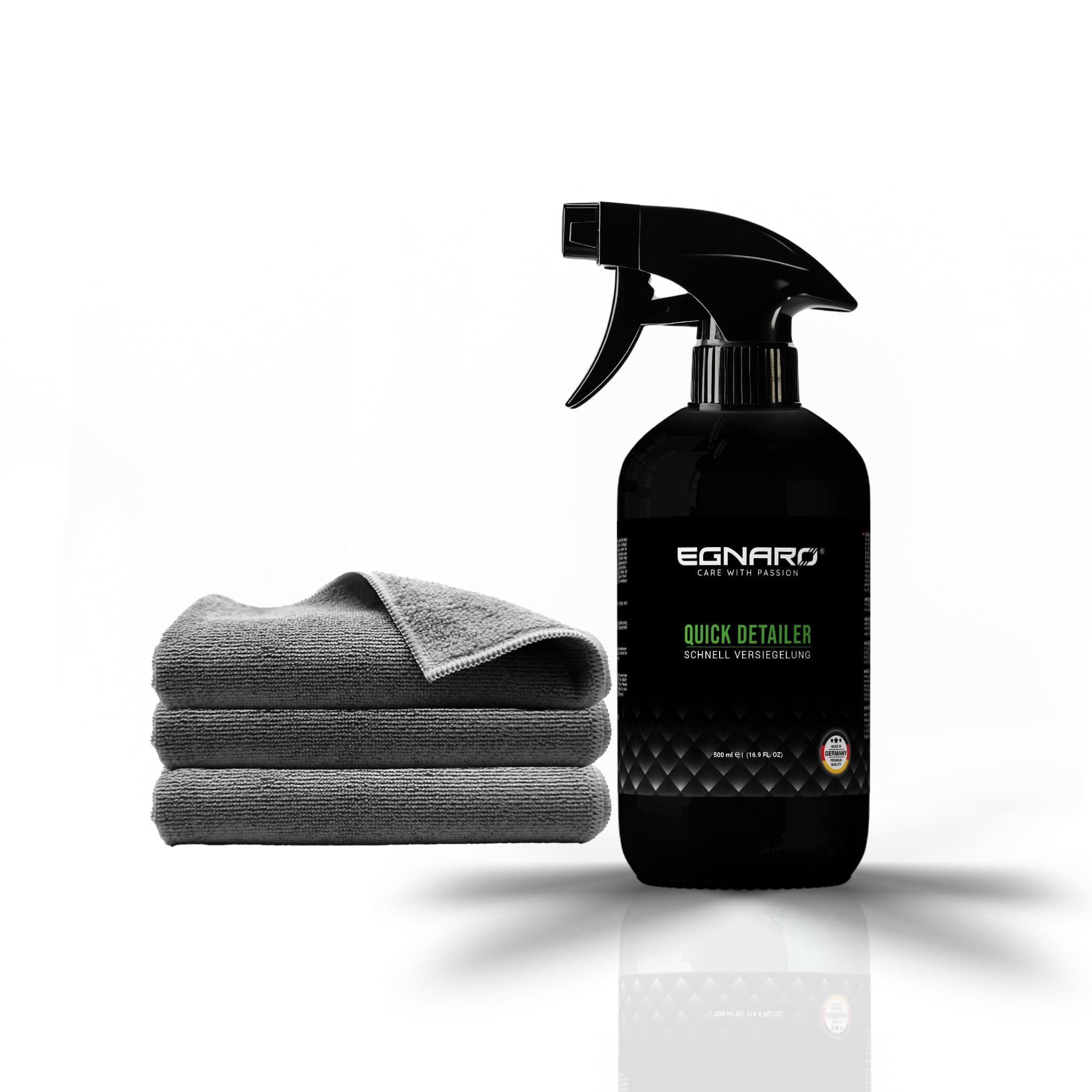 Egnaro - Quick Detailer Set - Autopflege - Quick Detailer (500ML) + Mikrofasertücher Angebot bei HelloDeals