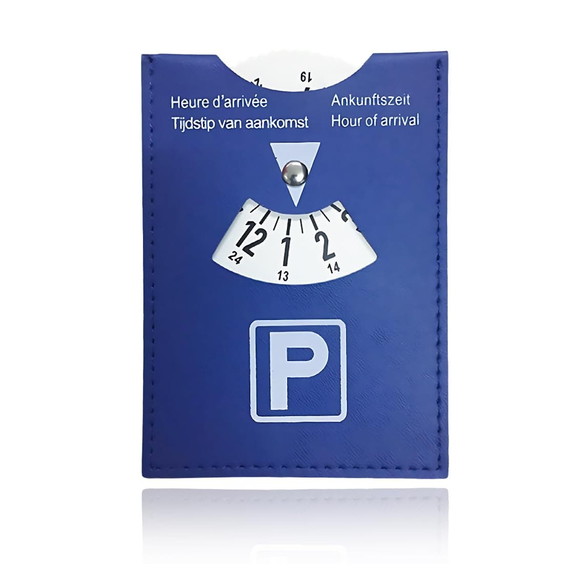 Luxus Parkscheibe aus weichem Kunstleder, Soft-Touch, für Auto, Motorrad, Wohnmobil, 11 x 15cm, Blau parkscheibe Parkplatz Ankunftszeit aus weichem Kunstleder Angebot bei HelloDeals