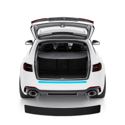 Blackshell® Basic Ladekantenschutz Folie kompatibel mit VW T6 | Typ SG | Bj. ab 2015 Matt Schwarz - passgenauer Stoßstangenschutz inkl. Profi Rakel für Folie