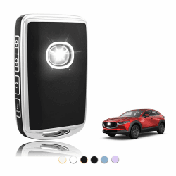 TOOMUME Schlüsselhülle TPU, Autoschlüssel Hülle Passt für Mazda 2/3/6 M2 M3 M6 CX3 CX4 CX5 CX8 CX9 CX30 CX50 CX60 CX90 MX5 MX30 SS30 X5 X9 Axela, Schlüsselcover Schutz Schlüsselgehäuse - Smart Key 4 Tasten Schwarz Silber Angebot bei HelloDeals