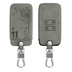 kwmobile Autoschlüssel Hülle kompatibel mit Renault 4-Tasten Smartkey Autoschlüssel (nur Keyless Go) - Kunstleder Schutzhülle Schlüsselhülle Cover Pusteblume Love Grau Pusteblume Love 22 Angebot bei HelloDeals