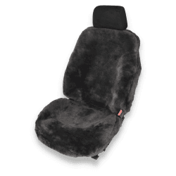 Autositzbezug/Autofell Premium aus hochwertigem Lammfell – Universelle Passform –Geeignet für alle Jahreszeiten –nur für Fahrersitz – Lange Haltbarkeit Schiefer Angebot bei HelloDeals