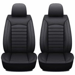 XGIXG 2 Stück Auto-Sitzbezug, für VW Caddy Maxi 2004-2025 Abnehmbarer Sitzbezug Leder verschleißfest und staubdicht Mit Aufbewahrungstasche,C Black normal C Black