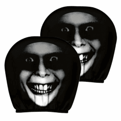 2 Stück Halloween-Kopfstützenbezüge, Universal Autositz-Kopfstützenbezüge, Auto Sitzbezüge Kopfstütze Für Autositze, Gruseliges Gesicht, Auto Zubehör Lustig Kopfstützenbezug, Zubehör Innendekoration