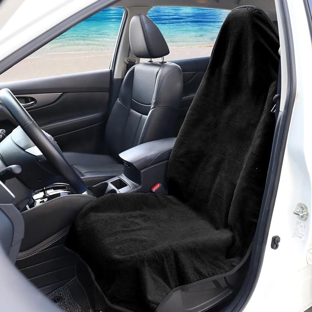 LUCYLEXIXI Wasserdichter Autositzbezug, Schweiß-Autositzschutz, perfekt für universellen, rutschfesten Autositz, LKW, SUV-Sitz, ideal für Training nach dem Fitnessstudio, Laufen, Schwimmen, Strand und Schwarz Angebot bei HelloDeals
