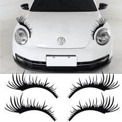 CTB Augenbrauen Scheinwerfer Aufkleber Wimpern Leichte Autoaufkleber Auto Wimpern Aufkleber Abnehmbarer Wimpern-Autoaufkleber, Modifizierter Autoaufkleber, Dekorativer KöRperaufkleber, Auto-Styling Angebot bei HelloDeals
