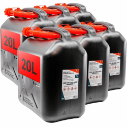 KOVA® 6x Benzinkanister 20L SCHWARZ Dieselkanister Reservekanister Kraftstoffkanister 20 Liter Wasserkanister für Benzin Diesel Wasser AdBlue Auswahl: 5 10 10L ltr 5L 20-Liter-Kanister & Außgießer