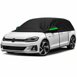 generisch halbgarage für Auto kompatibel mit FIAT 500 2007-2025,Allwetterschutz, mit reflektierenden Streifen, Winddicht, staubdicht, Regen- und schneefest(Black) kompatibel mit 500 2007-2025 Black Angebot bei HelloDeals