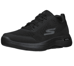 Skechers Herren Go Walk Arch Fit Idyllic Sneaker, Black Textile Synthetic Trim, 42 EU