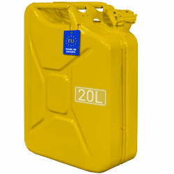 FIXKRAFT Benzinkanister Kanister für Benzin Diesel AdBlue & Öl Kraftstoffkanister mit Entlüftung Reservekanister (gelb, 20L) gelb 20L