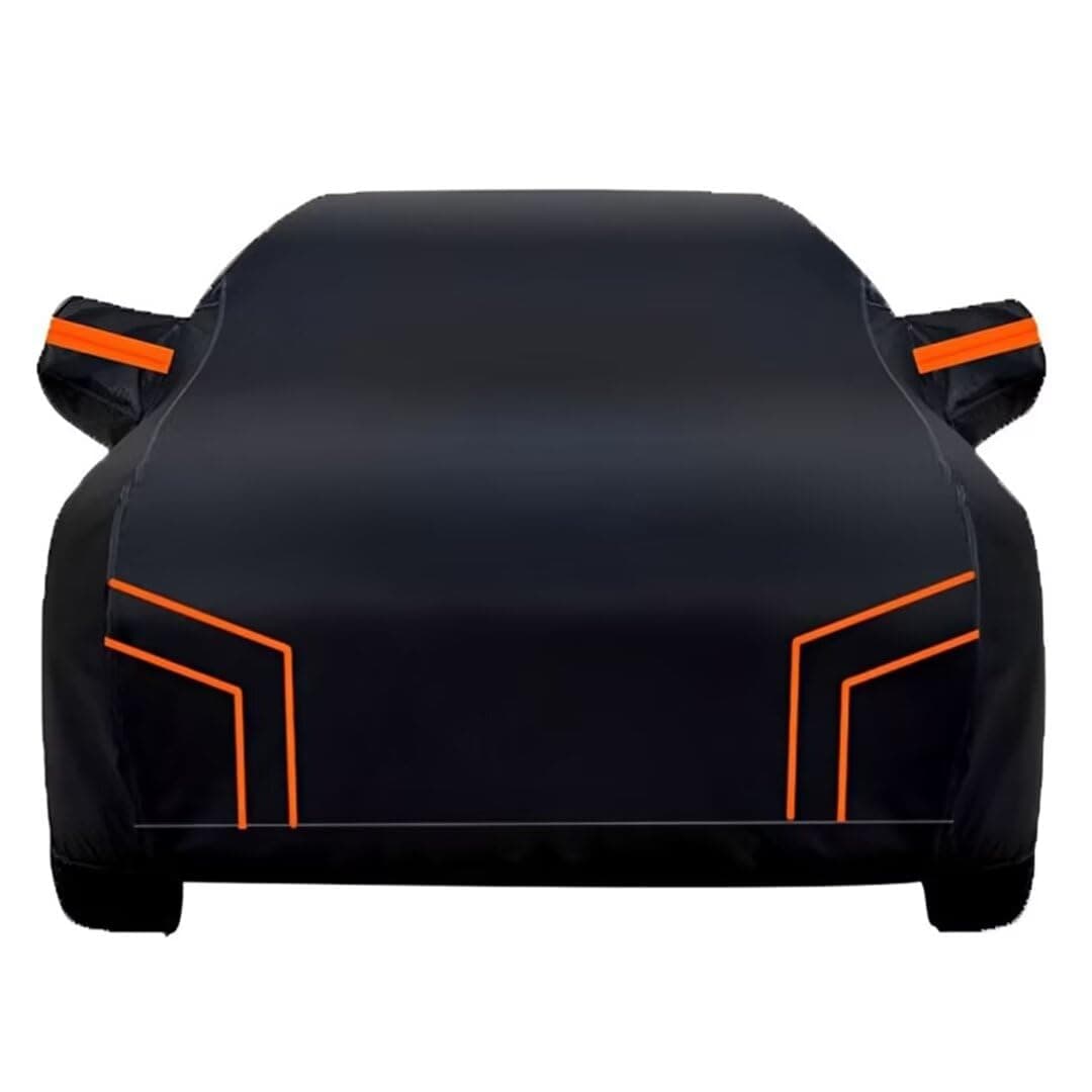 Auto abdeckplane wasserdicht für Audi 100 1970-1994,Autoabdeckung für Den Außenbereich Staubdicht Regenfest Atmungsaktiv Anti-Uv Auto Abdeckplane（orange Black） für audi 100 1970-1994 black orange Angebot bei HelloDeals