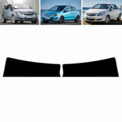 Sonnenblendstreifen für-Opel Corsa D 3-Türen 2007-2013 Passgenaue Tönungsfolie (20% Schwarz)