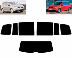 Passgenaue Tönungsfolie für Touran 5-Türen 2002-2009 Heck/Seitenscheiben (20% Schwarz)