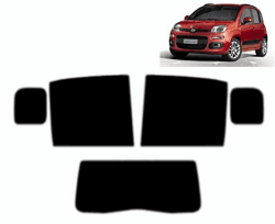 Passgenaue Tönungsfolie für-FIAT Panda 5-Türen 2012-... Heck/Seitenscheiben (50% Hellschwarz)
