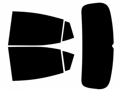 Passgenaue Tönungsfolie für-Hyundai I10 5-Türen 2019-... Heck/Seitenscheiben (20% Schwarz)