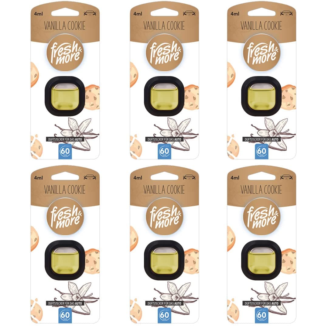 Fresh & More Auto-Lufterfrischer Clips Vanilla Cookie - (6er Pack) 4ml