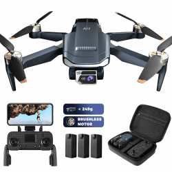 800 Meter Langstrecken-Überlebens-Bürstenloser Motor Drohne mit 84-minütiger Super-Langzeit-Flugzeit, 4K HD-Kamera-Drohne, CHUBORY A77 WiFi Quadrokopter, Autofolgen, Automatische Schwebung (3 Akkus) 1* Drone + Control Digitales Pixel-Matrixblau Angebot bei HelloDeals
