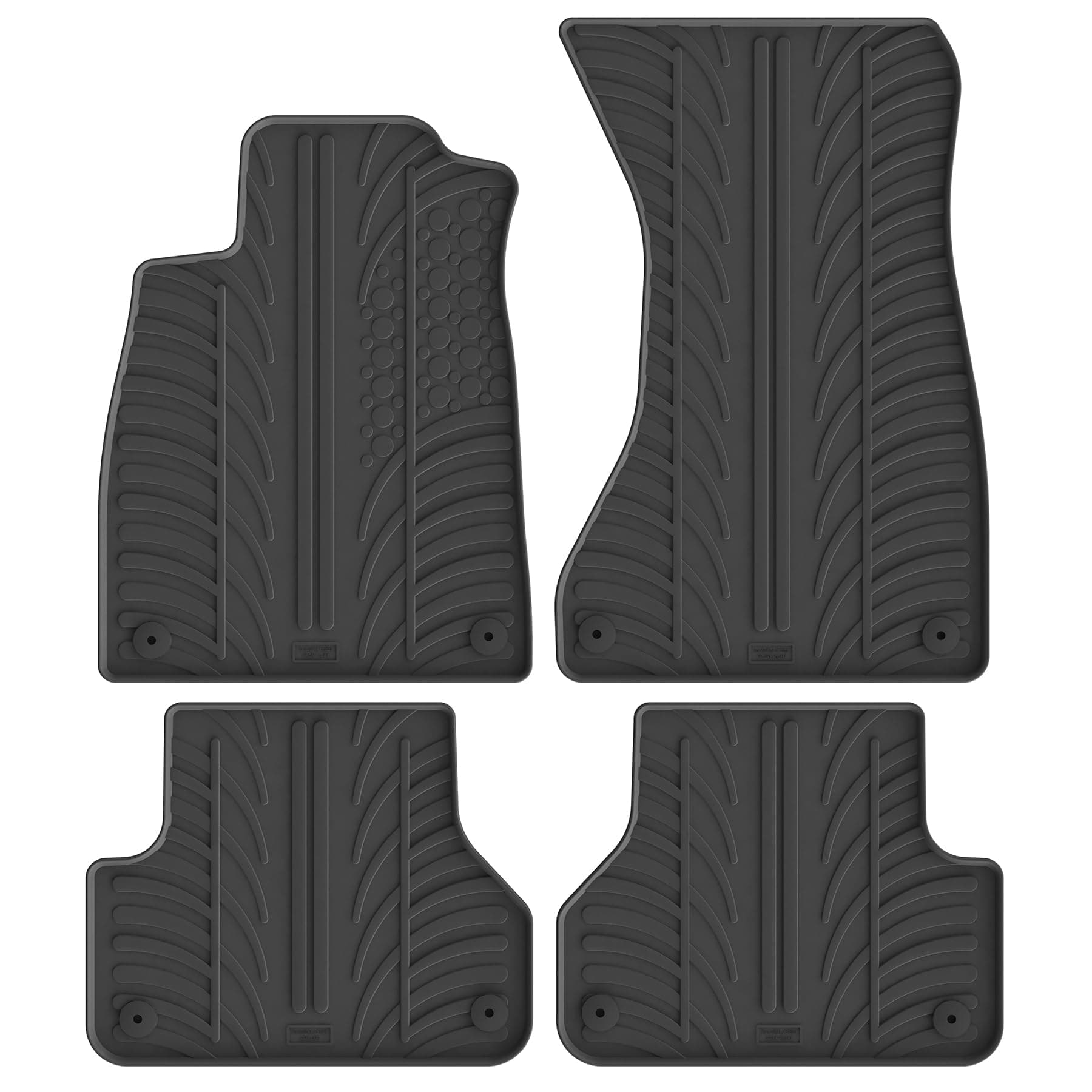 Satz Gummimatten kompatibel mit Audi A4 2015-2021 & FL 2021- (T Profil 4-teilig + Montage-clips) Angebot bei HelloDeals