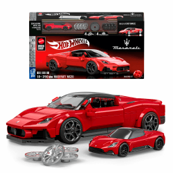 ​Mattel Brick Shop Hot Wheels Speed Serie Bauset, Maserati MC20 mit 250 Teilen, realistischen Details und individuellen Aufklebern, für Sammler und Kinder ab 10 Jahren, JFR90