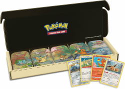 Pokémon-Sammelkartenspiel: Mini-Tin-Box-Bundle Kanto-Freunde (10 Boosterpacks, 5 Münzen & 5 Bildkarten)