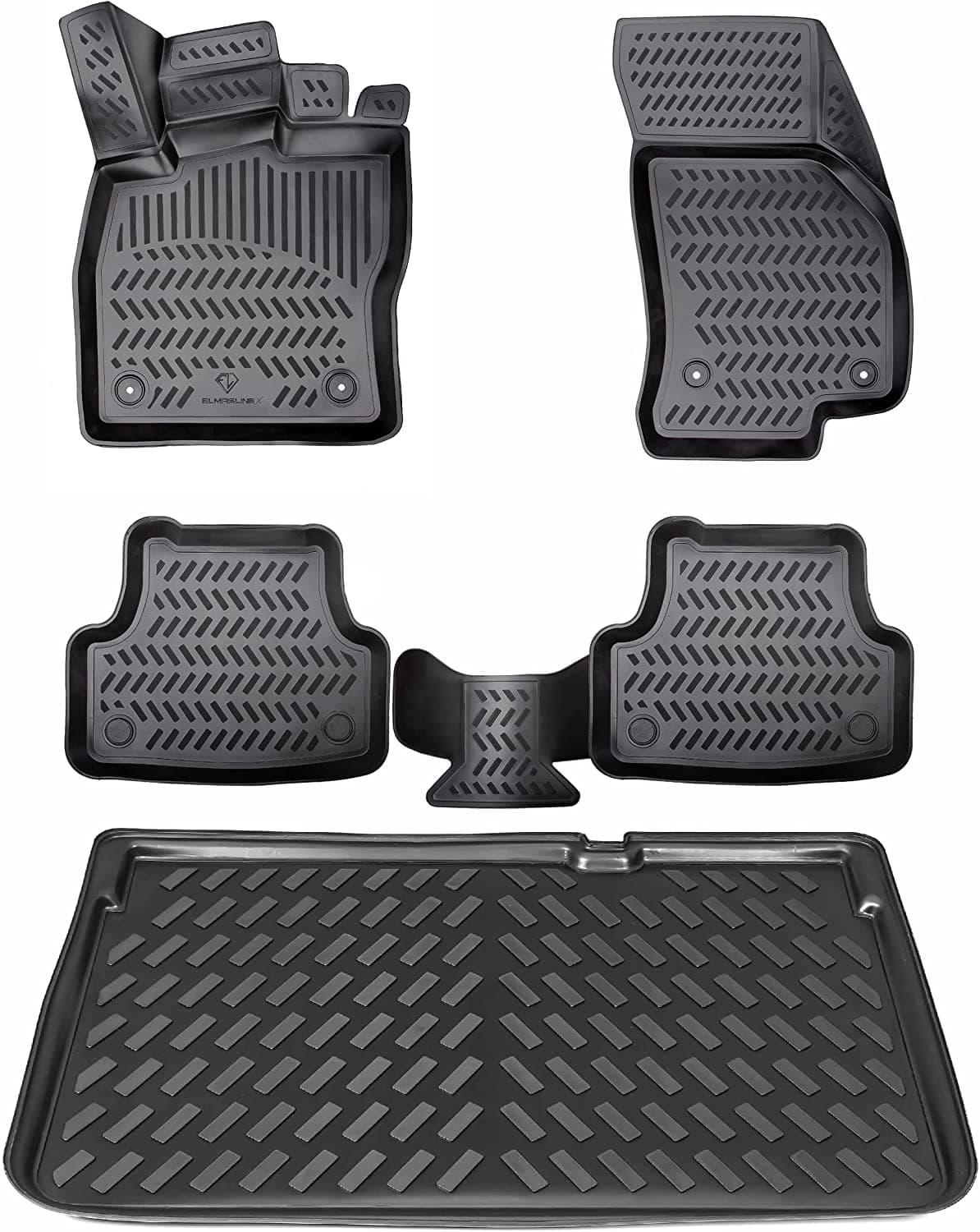 ELMASLINE 3D Gummimatten & Kofferraumwanne Set für Renault CAPTUR 2 (2020-2025) | oberer Ladeboden | Zubehör Fußmatten Kofferraum Angebot bei HelloDeals