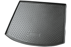 Recambo Kofferraumwanne passend für VW Touran I, Typ 1T | 2003-2015 | passgenau mit Rand Schwarz PE - Polyethylen ( flexibler Kunststoff )