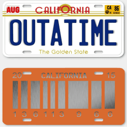 OPO 10 - Set aus 2 Metall-Kfz-Repliken des Delorean TIME Machine-Autos aus dem Film Zurück in die Zukunft Outatime (PF02) Angebot bei HelloDeals