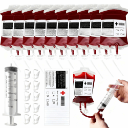 31 Stück Halloween Blutbeutel zum Trinken, Halloween Trinkgefäß, Infusionsbeutel, Halloween Blutbeutel,Blutbeutel zum Befüllen,Blutkonserven Beutel zum Trinken,für Horror Cosplay Vampire Zombie Party