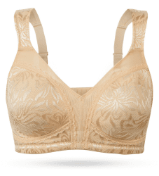 Wingslove Damen Minimizer BH ohne Bügel Große Brüste Bügelloser Entlastungs Breite Träger Vollfiguriger Komfort Dunkel Nackt 110C Angebot bei HelloDeals