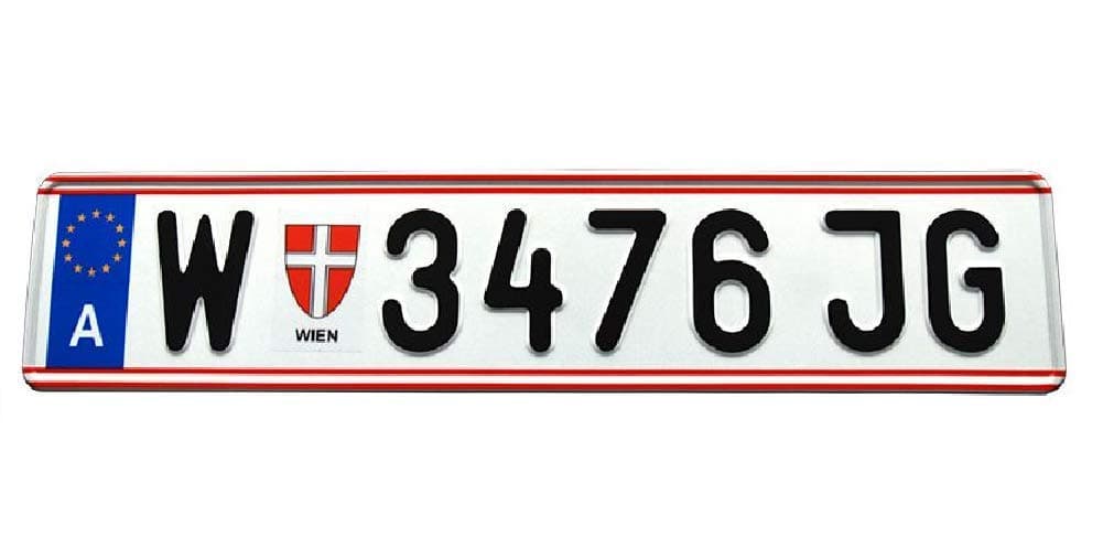 Österreich Custom Personalisiertes Aluminium Kennzeichen Europäische EU Österreich Kennzeichen mit Ihrem Text Dekoschild für Zuhause Angebot bei HelloDeals
